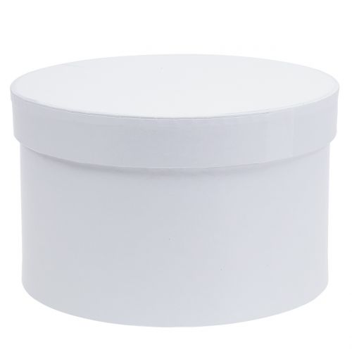 Floristik24 Flower box Flowerbox white round Ø14cm - Ø16cm 2pcs