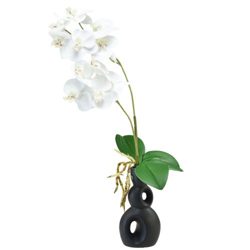 Floristik24 White Orchid on Pick Artificial Phalaenopsis Real Touch 39cm