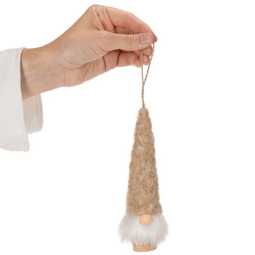 Decorative gnome figurine with beard for hanging, 17cm, 6 pieces | Floristik24.ie