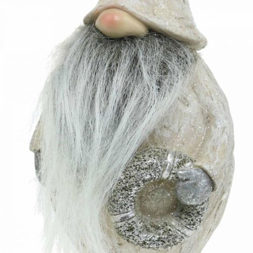 Product Decorative elf with beard and wreath Christmas elf 14x×12×36cm