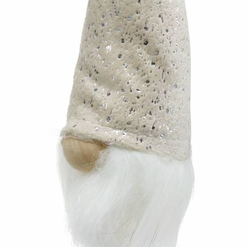 Floristik24 Gnome with pointed hat to hang cream 17cm L25cm 4pcs