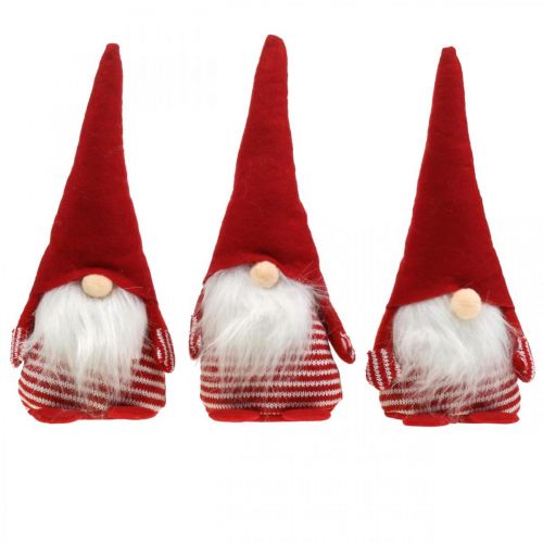 Floristik24 Gnome with beard, Advent decoration, decorative dwarf H24cm W9cm 3pcs