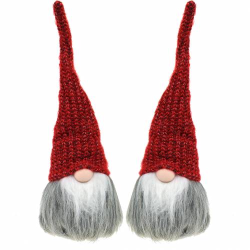 Decorative pixies with woolen hat 11cm H31cm 2pcs