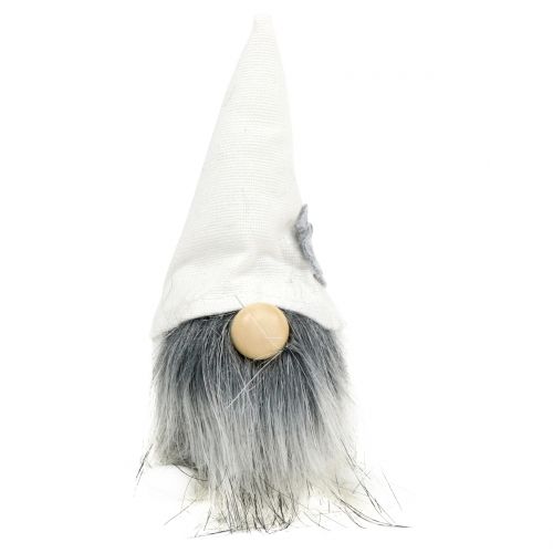 Floristik24 Christmas elf with beard white, gray 12cm 4pcs