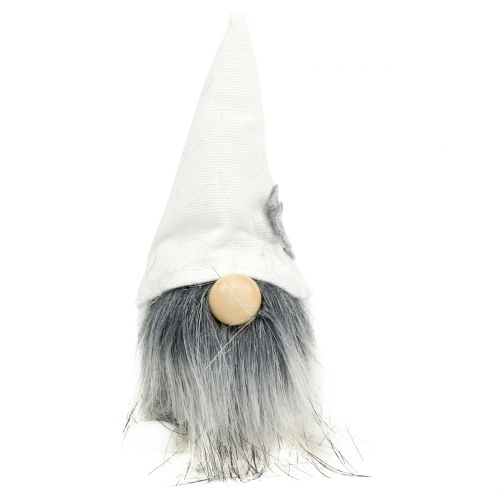 Floristik24 Christmas gnome with beard white, grey 12cm 4 pcs