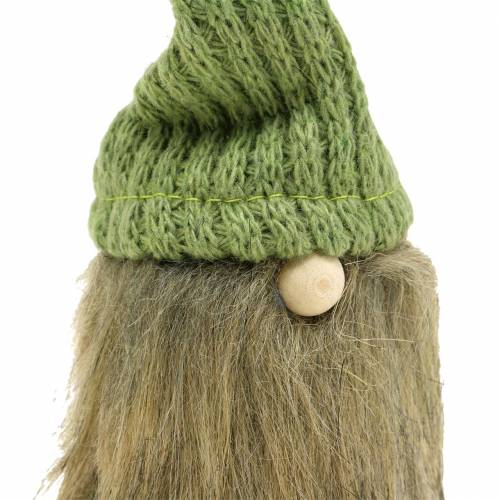 Floristik24 Gnome with woolen hat green 21cm 2pcs
