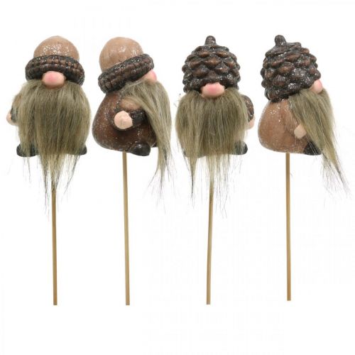 Floristik24 Imp ceramic cones and acorns decorative stick 8/8.5cm 4pcs
