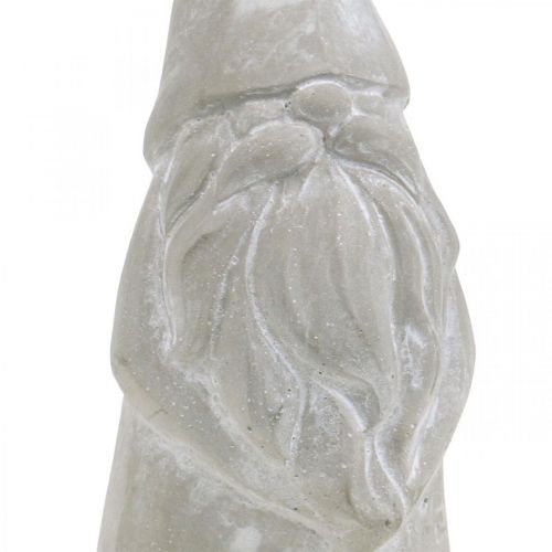 Floristik24 Decorative figure elf concrete Santa Claus gray H18.5cm