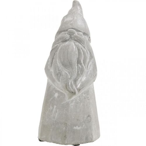 Floristik24 Decorative figure elf concrete Santa Claus gray H18.5cm