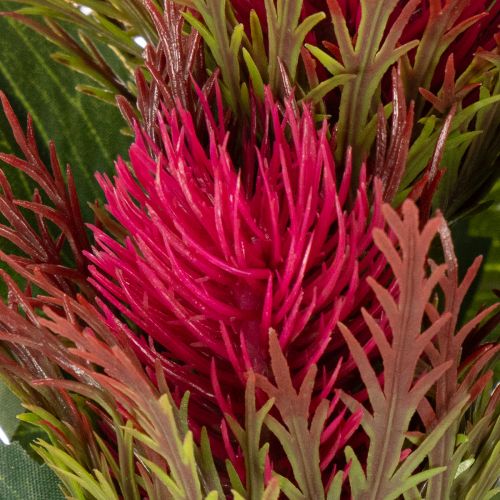 Artificial red thistle branch for decoration, 67cm, 3 pieces | Floristik24.ie
