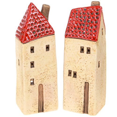 Ceramic House Night Light Autumn Decor H18/18.5cm 2 pcs