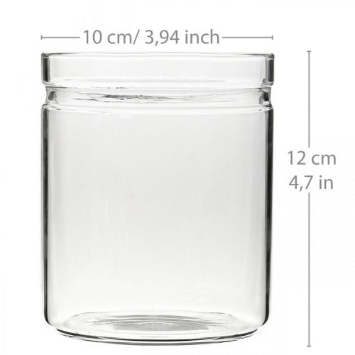 Floristik24 Flower vase, glass cylinder, glass vase round Ø10cm H12cm