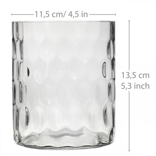 Product Lantern glass, flower vase, glass vase round Ø11.5cm H13.5cm