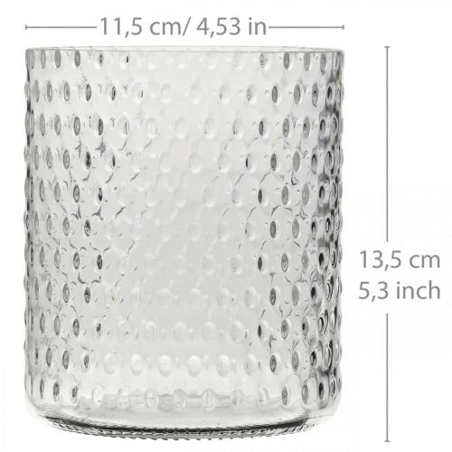 Product Lantern glass, flower vase, glass vase round Ø11.5cm H13.5cm