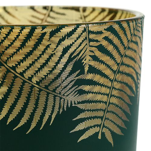 Floristik24 Lantern glass fern green Ø10cm H12.5cm