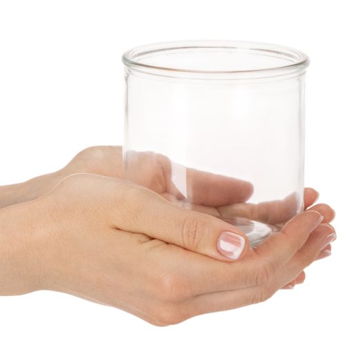 Glass cylinder vase, transparent, versatile, 10cm, 3 pieces | Floristik24.ie