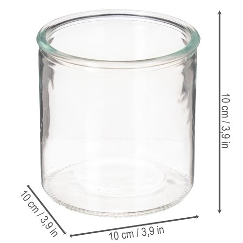 Glass cylinder vase, transparent, versatile, 10cm, 3 pieces | Floristik24.ie