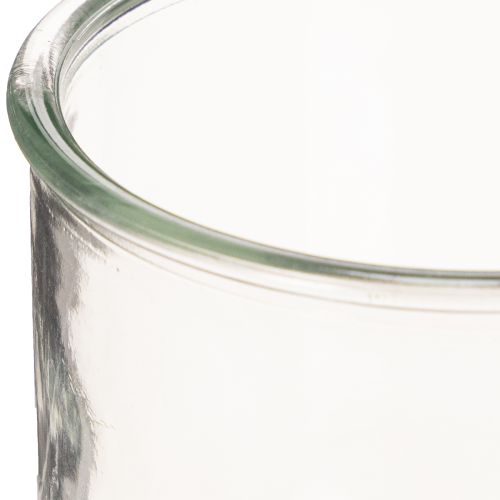 Glass tealight holder, round, clear glass, versatile, 12cm, 2 pieces | Floristik24.ie