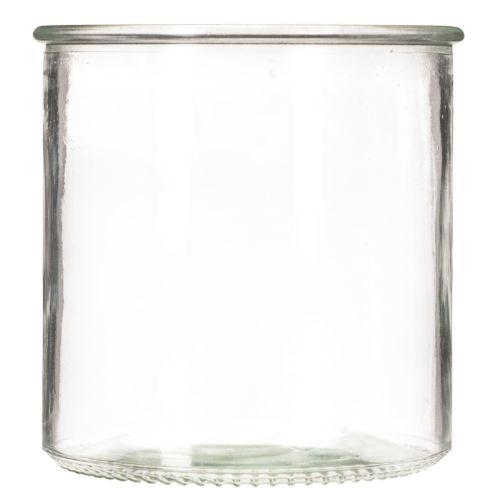 Glass tealight holder, round, clear glass, versatile, 12cm, 2 pieces | Floristik24.ie