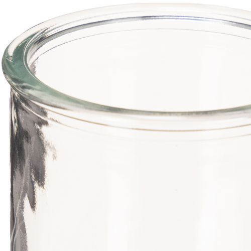 Round glass votive candle holder, clear glass, 8cm, 3 pieces | Floristik24.ie