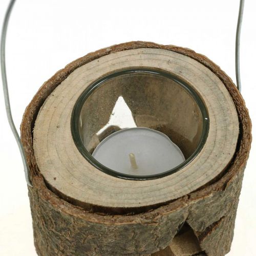 Product Tealight holder for hanging Tealight holder wood 7.5cm 2pcs