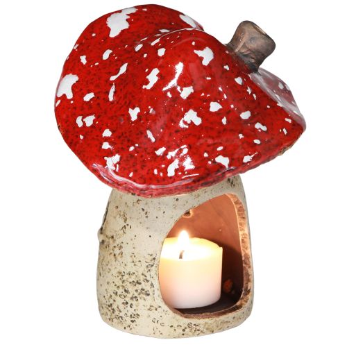 Floristik24 Mushroom house Ceramic toadstool light H12.5/14cm 2 pcs
