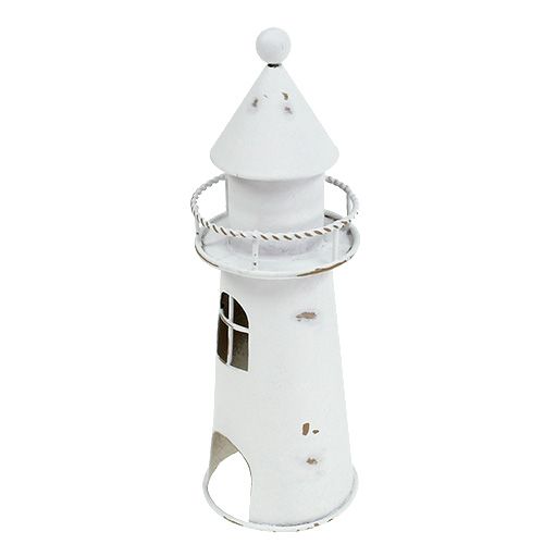 Floristik24 Deco lighthouse 15cm white