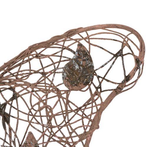 Metal lantern, wall decoration, butterfly, rust finish, 36.5cm | Floristik24.ie