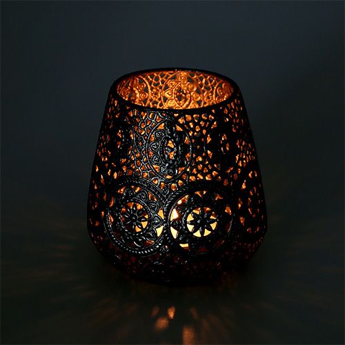 Floristik24 Lantern silver Ø12cm H13cm 1p