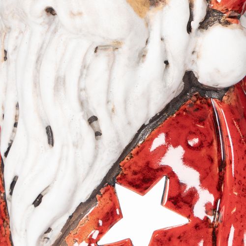 Santa Claus decorative figure as a tealight holder with stars, table decoration, 15cm | Floristik24.ie