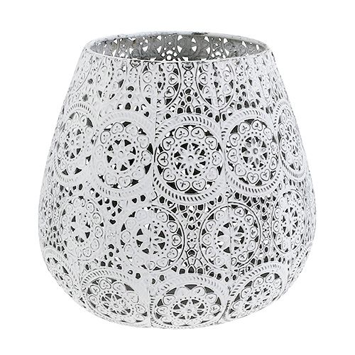 Floristik24 Lantern white Ø19cm H18.5cm