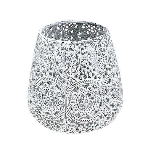 Floristik24 Lantern white Ø12cm H13cm 1p