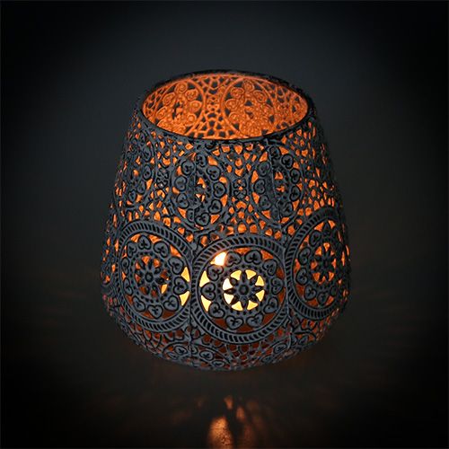 Floristik24 Lantern white Ø12cm H13cm 1p