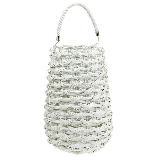 Floristik24 Lantern braided Ø20cm H50cm white