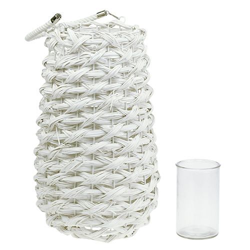 Floristik24 Lantern braided Ø20cm H50cm white