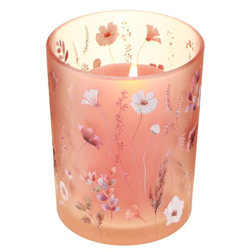 Product Decorative glass lantern with floral motif for stylish home accents, 12.5cm, 2 pieces