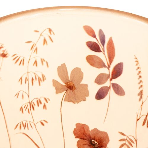 Product Glass tealight holder with floral motif for cozy moments in the home, 18cm