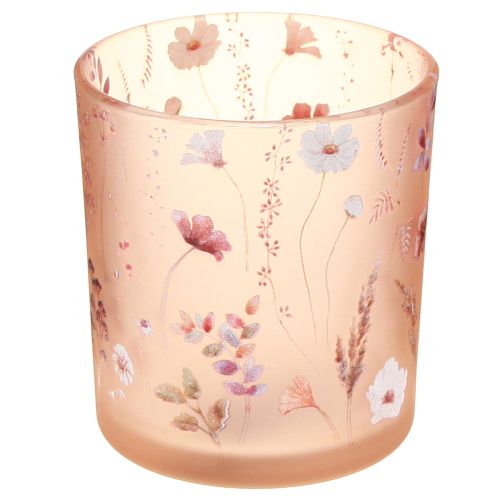 Elegant candle holder with a delicate floral design for harmonious room decor, 8cm, 4 pieces