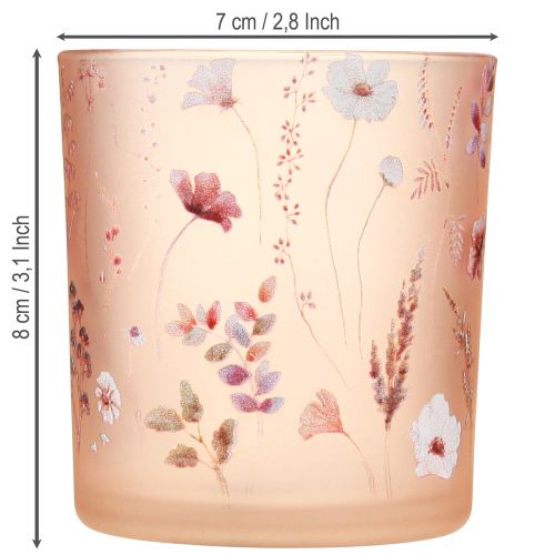 Product Elegant candle holder with a delicate floral design for harmonious room decor, 8cm, 4 pieces