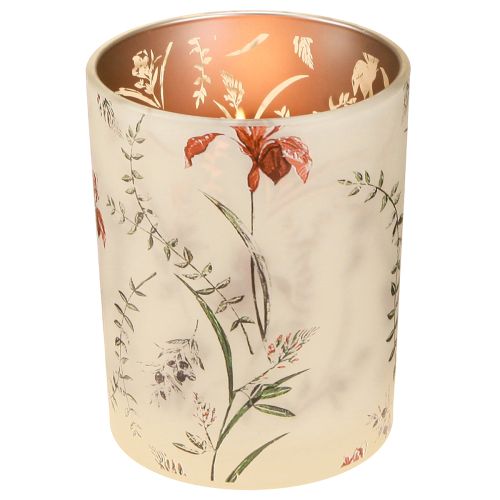 Product Elegant candle holder with floral motif for harmonious room design, 12.5cm, 2 pieces