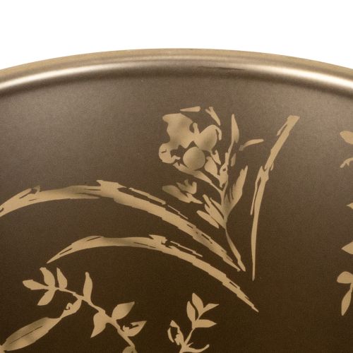 Product Glass tealight holder, floral design for cozy moments in the home, 18cm