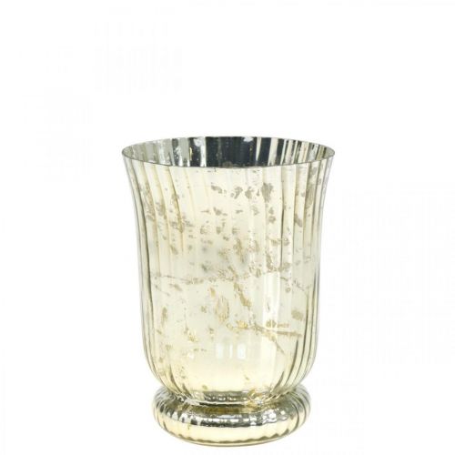 Lantern glass tea light holder tea light glass Ø11cm H14.5cm