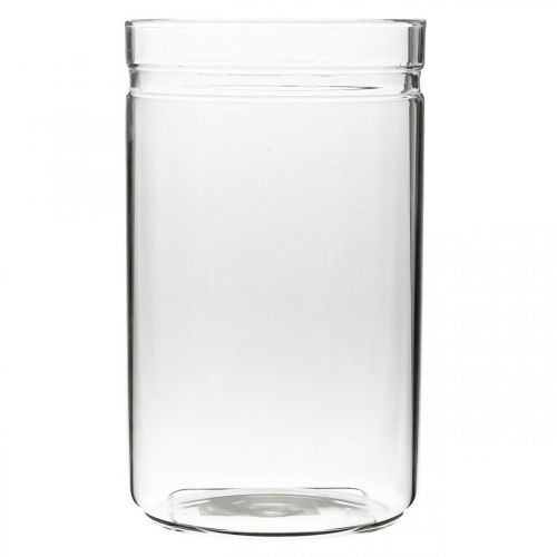 Product Flower vase, glass cylinder, glass vase round Ø10cm H16.5cm