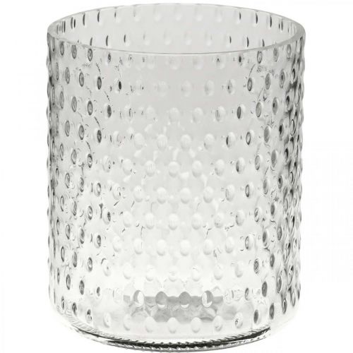 Product Glass lantern, flower vase, glass vase round Ø11.5cm H13.5cm