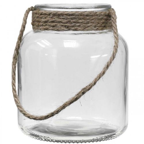 Floristik24 Lantern glass, tealight holder for hanging H16.5cm Ø14.5cm