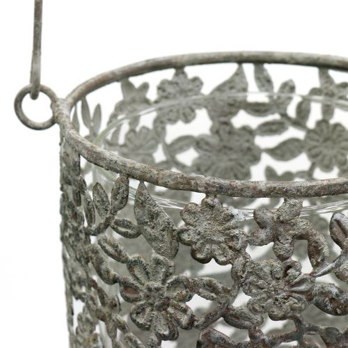 Floristik24 Hanging thread light antique metal Ø10cm H21cm 2pcs