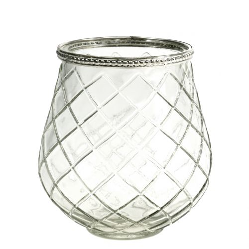 Lantern antique diamond Ø13cm H14cm