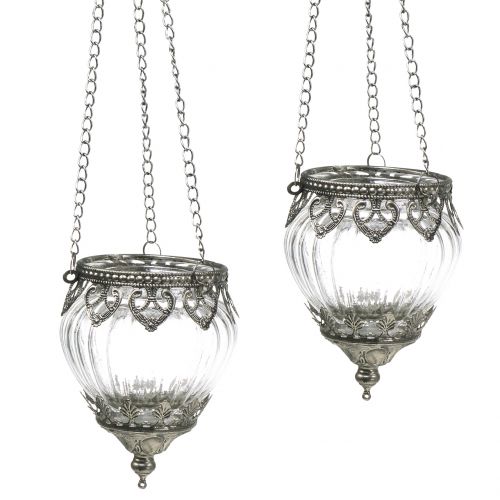 Floristik24 Hanging thread light Orient Ø9cm H12.5cm 2pcs