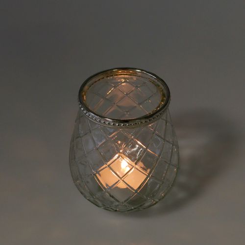 Product Lantern antique diamond Ø9cm H10.5cm 3pcs