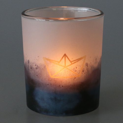 Floristik24 Lanterns blue and white with boat and fish Ø6cm